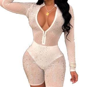 White Sparkle Romper